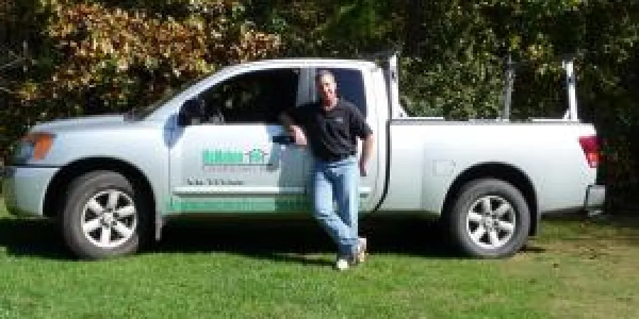 Jim McMahon and McMahon Construction work truck