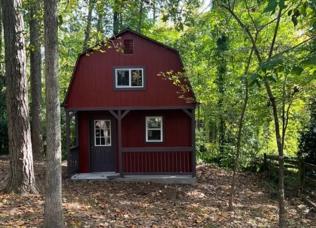 McMahon Construction - red barn in woods