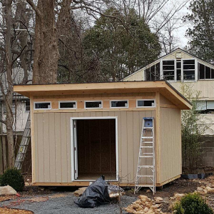 10x14 Single Slope Roof with Transom Windows